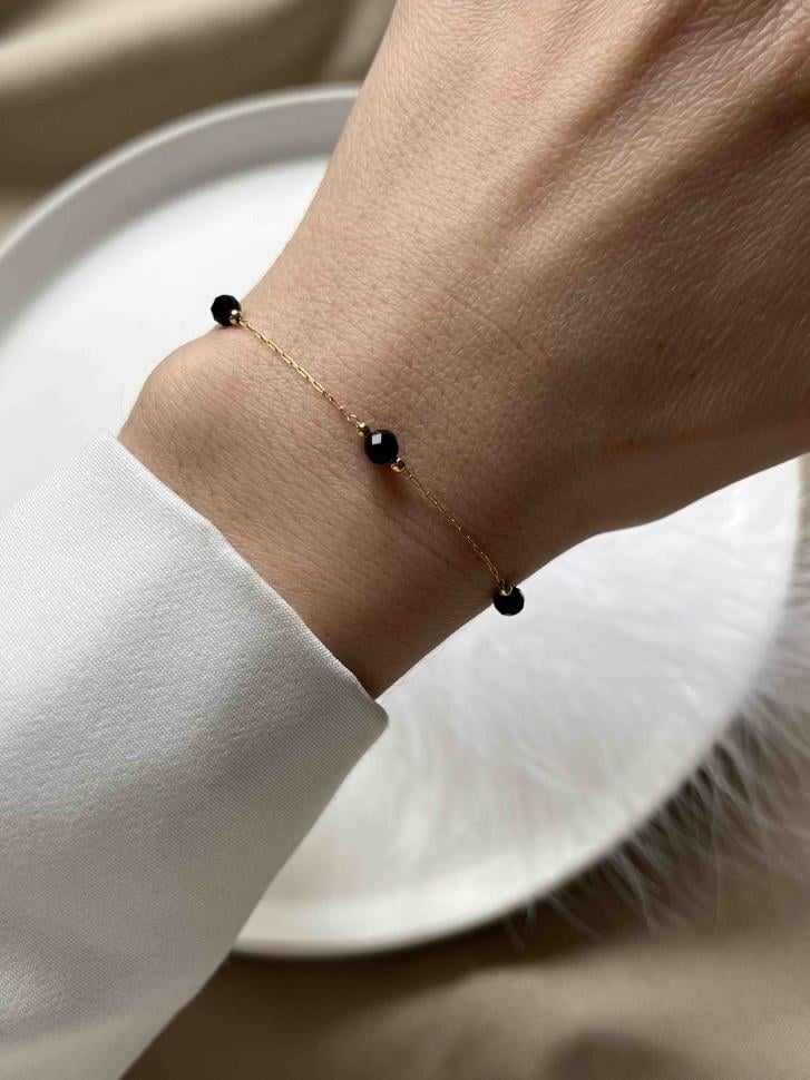 Цепочка на руку с камнями агата (5655)