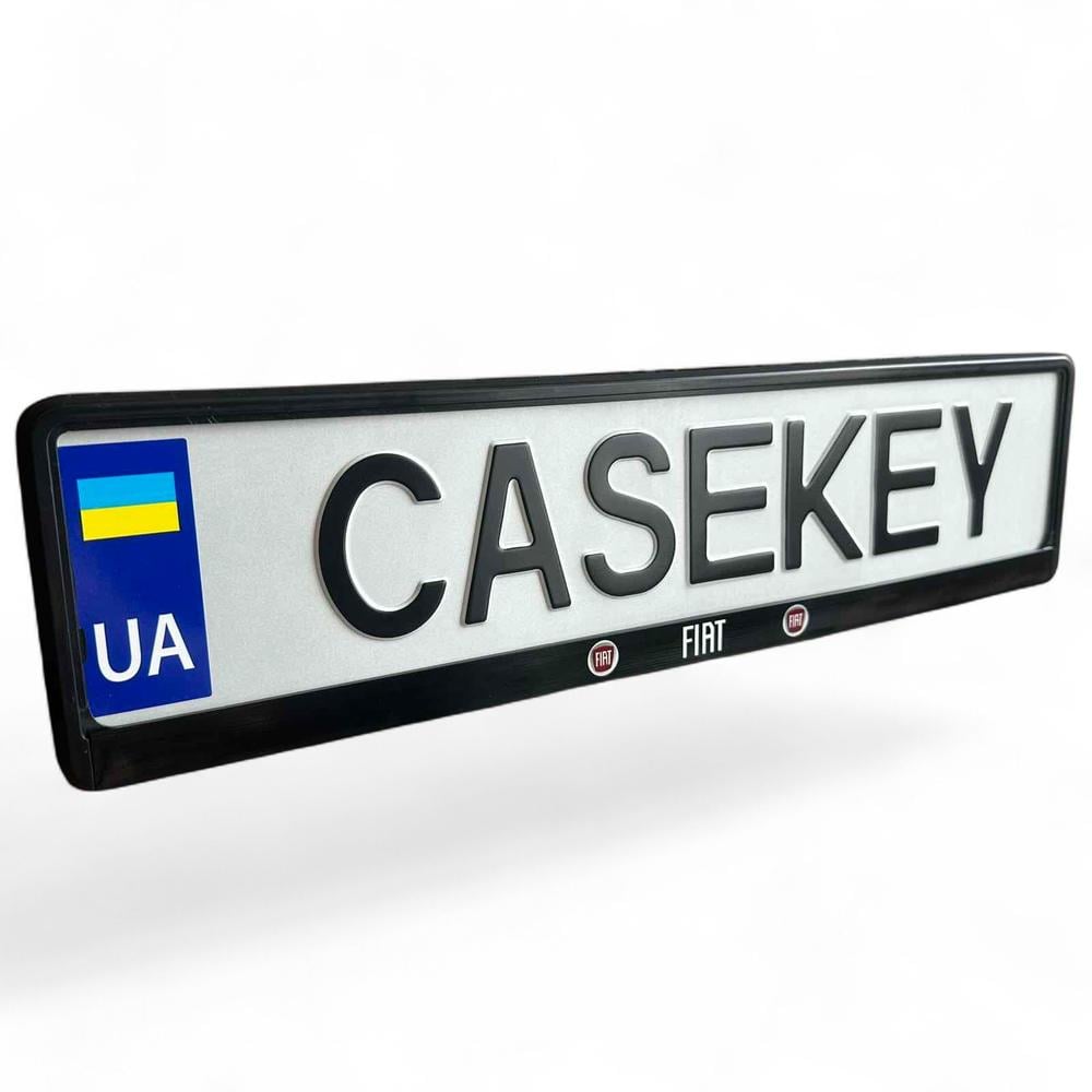 Авторамка с лакированной печатью FIAT (firamka1)