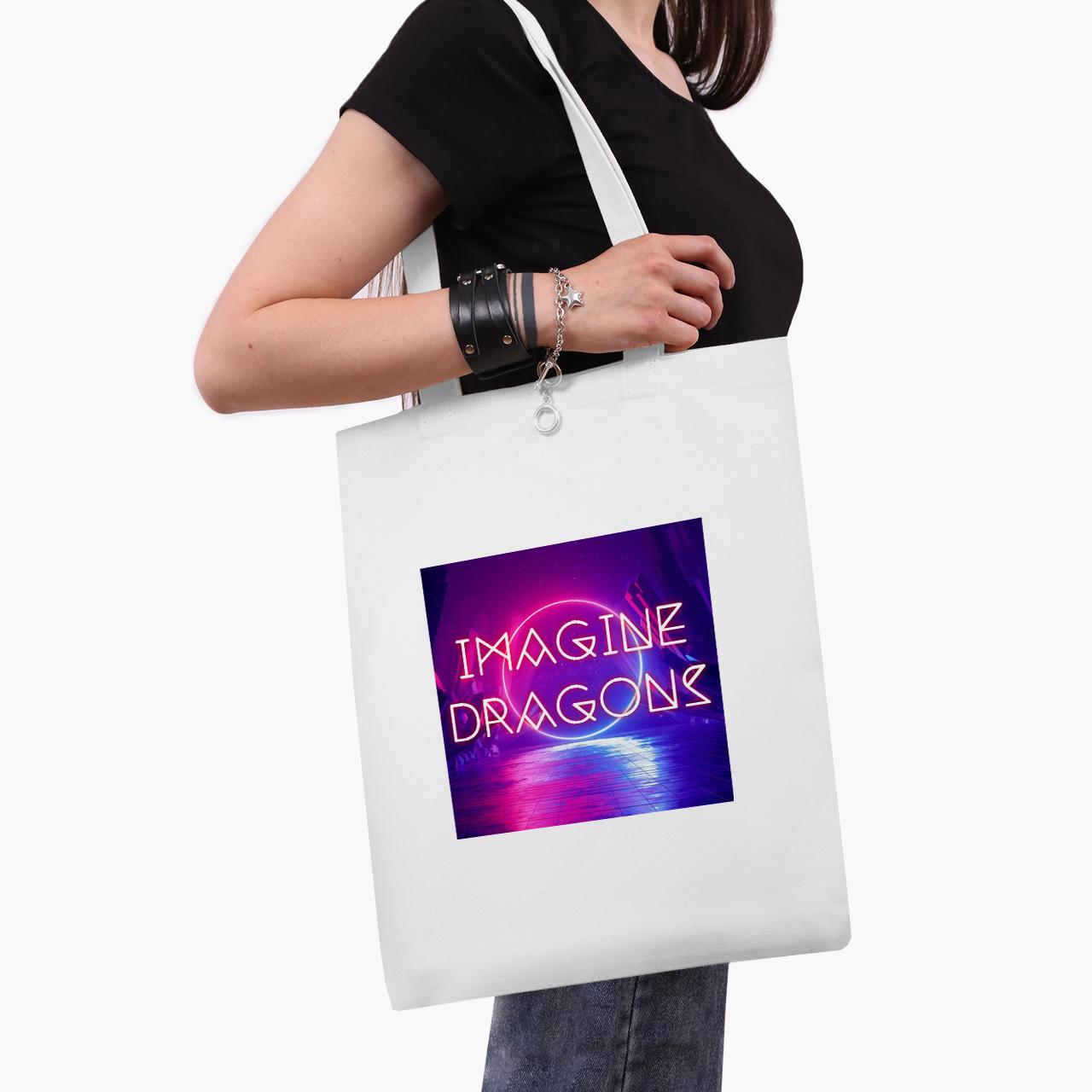 Эко сумка шоппер Imagine Dragons 41x35 см Белый (9227-2977-WT1)