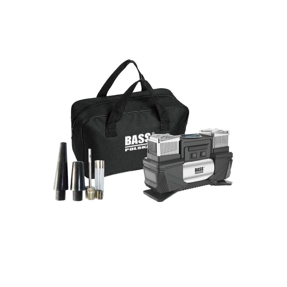 Компресор Bass Polska 4524 міні автомобільний з набором насадок