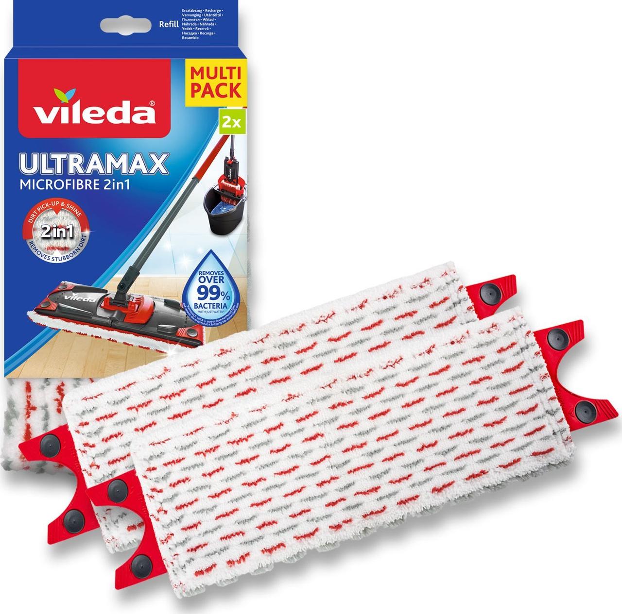 Сменные насадки для швабры Vileda Ultramax и Ultramax TURBO 167720 2 шт. (8d7c6125)