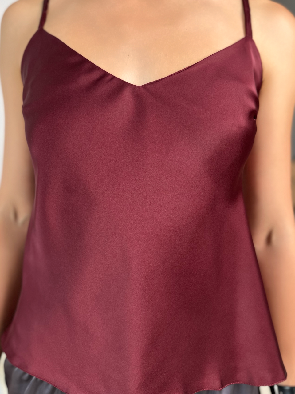 Майка Maybel из шелка Армани S Бордовый (2669209155)