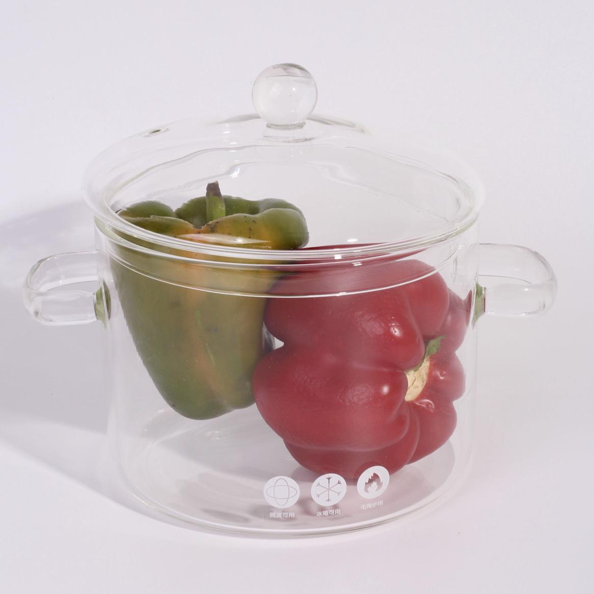 Кастрюля стеклянная прозрачная жаростойкая с крышкой 1900 мл (00000010171) - фото 6 Кастрюля стеклянная прозрачная жаростойкая с крышкой 1900 мл (00000010171) - фото 6