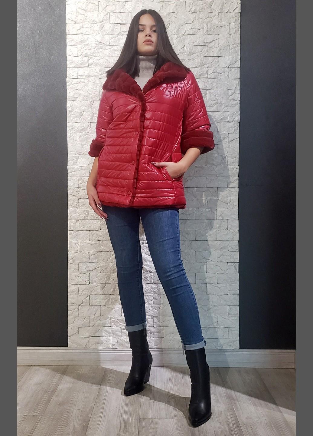 Куртка двухсторонняя стеганная di classe Красный (40-2169) - фото 2 Куртка двухсторонняя стеганная di classe Красный (40-2169) - фото 2
