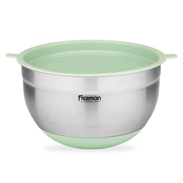 Миска Fissman 3 л с крышкой SS-(5113) Миска Fissman 3 л с крышкой SS-(5113)
