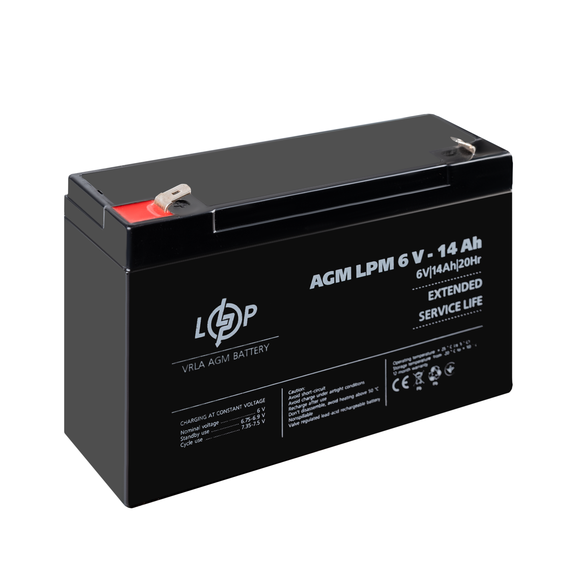 Аккумулятор AGM LPM 6V 14 Ah - фото 4