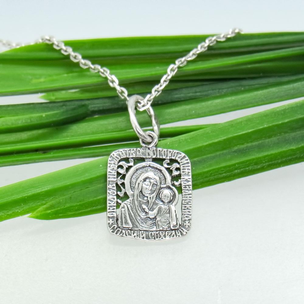 Срібна ладанка Казанська ікона Божої Матері (1138074281) - фото 3 Срібна ладанка Казанська ікона Божої Матері (1138074281) - фото 3