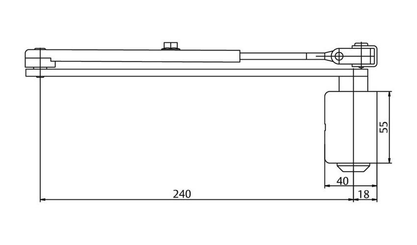 Доводчик Assa Abloy DC140 без ножниц Белый (DC140-9016) - фото 3