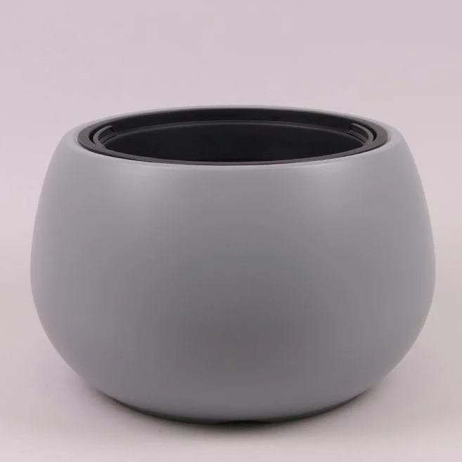 Горщик пластиковий Flora Heos з вкладом 44 см Світло-сірий (93129) Горщик пластиковий Flora Heos з вкладом 44 см Світло-сірий (93129)