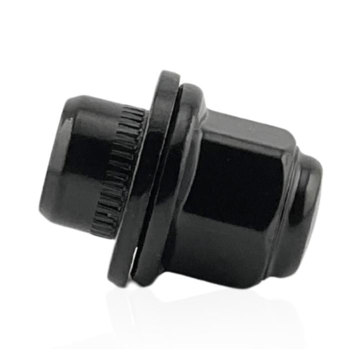 Гайка колесная М12x1,5x37,5 мм пресшайба ключ 21 Peugeot/Toyota/Lexus/Mitsubishi под оригинальные литые диски Черный (35601246)