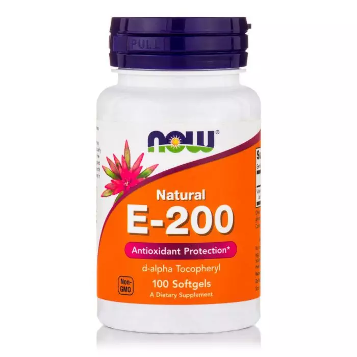 Вітамін E Е-200 Now Foods 100 желатинових капсул (NF0825)