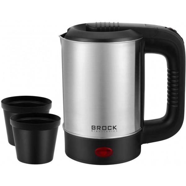 Електрочайник туристичний Brock WK 0903 S 600W 0,8 л Нержавіюча сталь/Чорний (605874) - фото 2