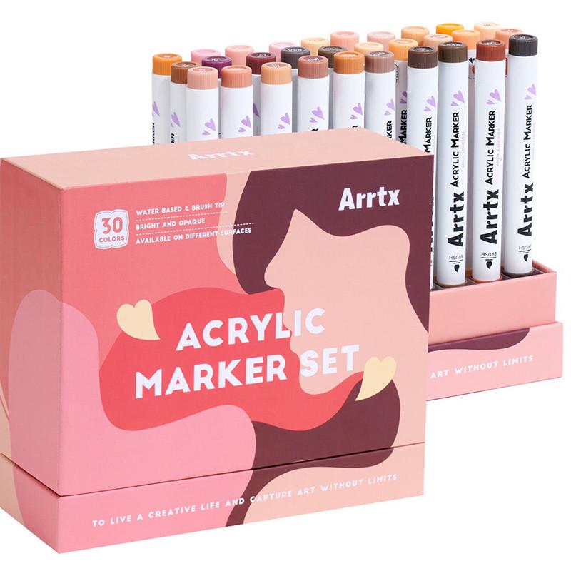Маркери акрилові Arrtx 30c Brush Tip відтінки шкіри Маркери акрилові Arrtx 30c Brush Tip відтінки шкіри