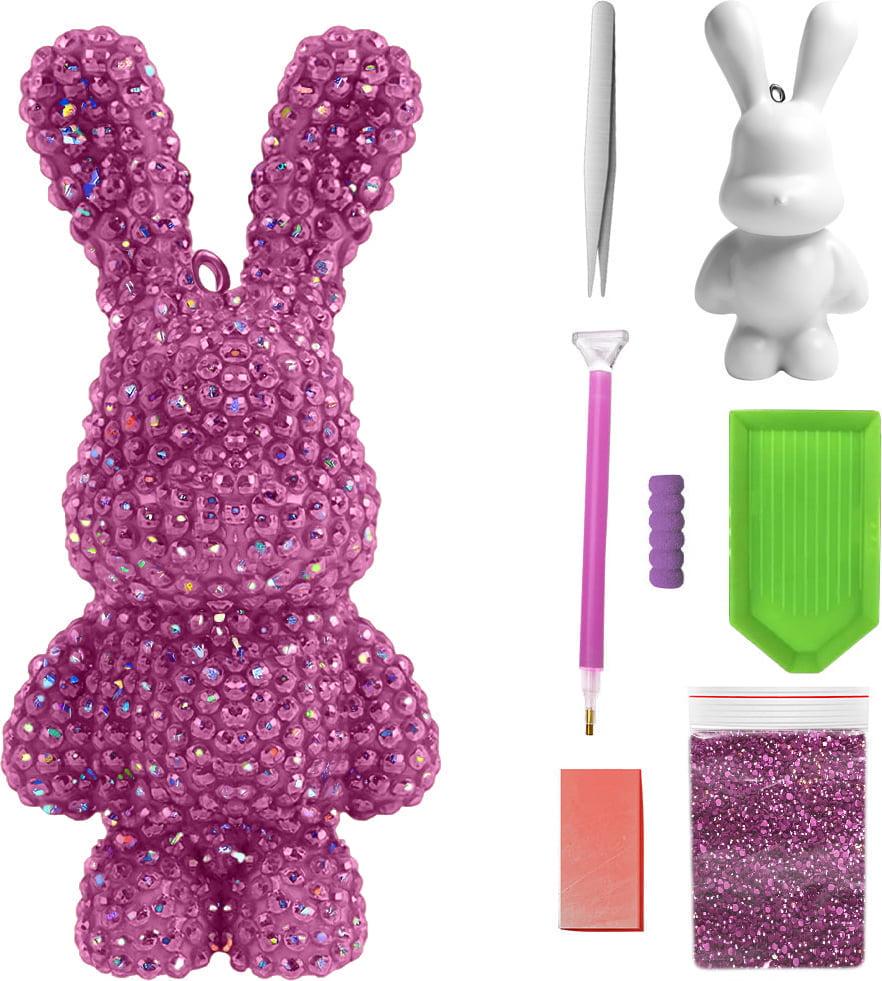 Алмазная мозаика SHLab Зайчик Голограммные Стразы 8 см Plum (41371-3D)
