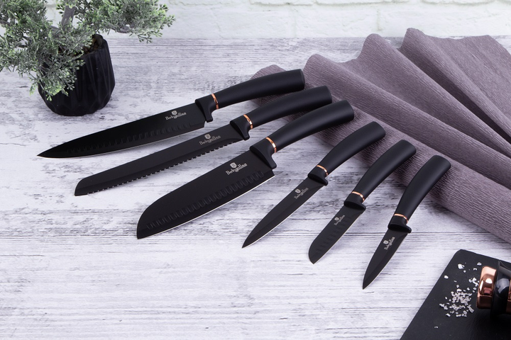 Набор ножей Berlinger Haus Black Rose Collection 6 предметов BH-2337 - фото 6