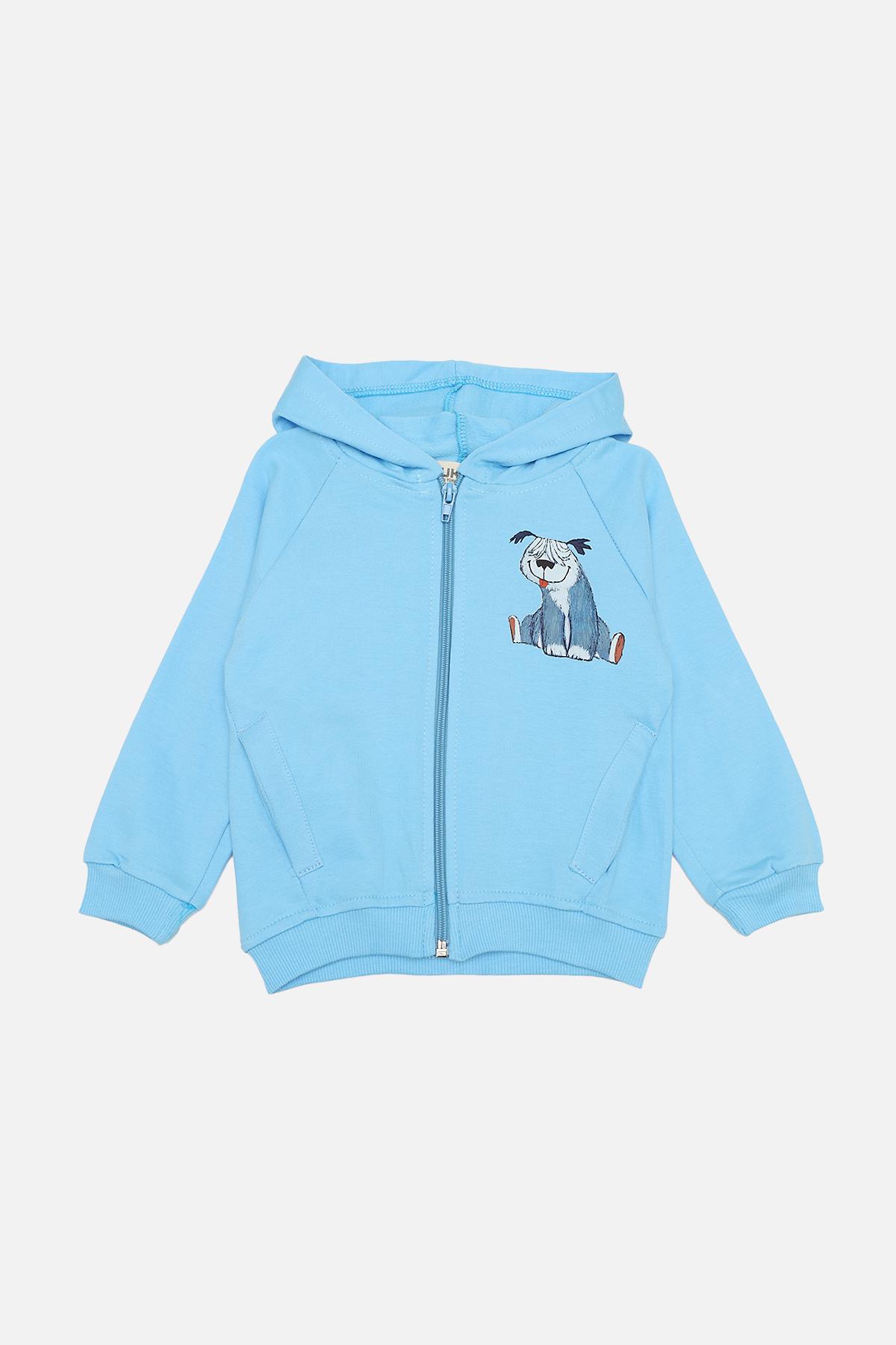 Толстовка на молнии для мальчика 104 см Голубой (ЦБ-00271955)