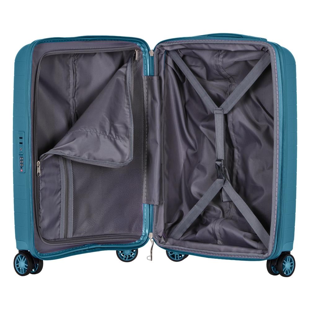 Набір валіз дорожніх 2E Aero поліпропілен замок TSA з 4 колесами S/M/L Синій (2E-SPP-AERO-SET3-TB) - фото 7 Набір валіз дорожніх 2E Aero поліпропілен замок TSA з 4 колесами S/M/L Синій (2E-SPP-AERO-SET3-TB) - фото 7