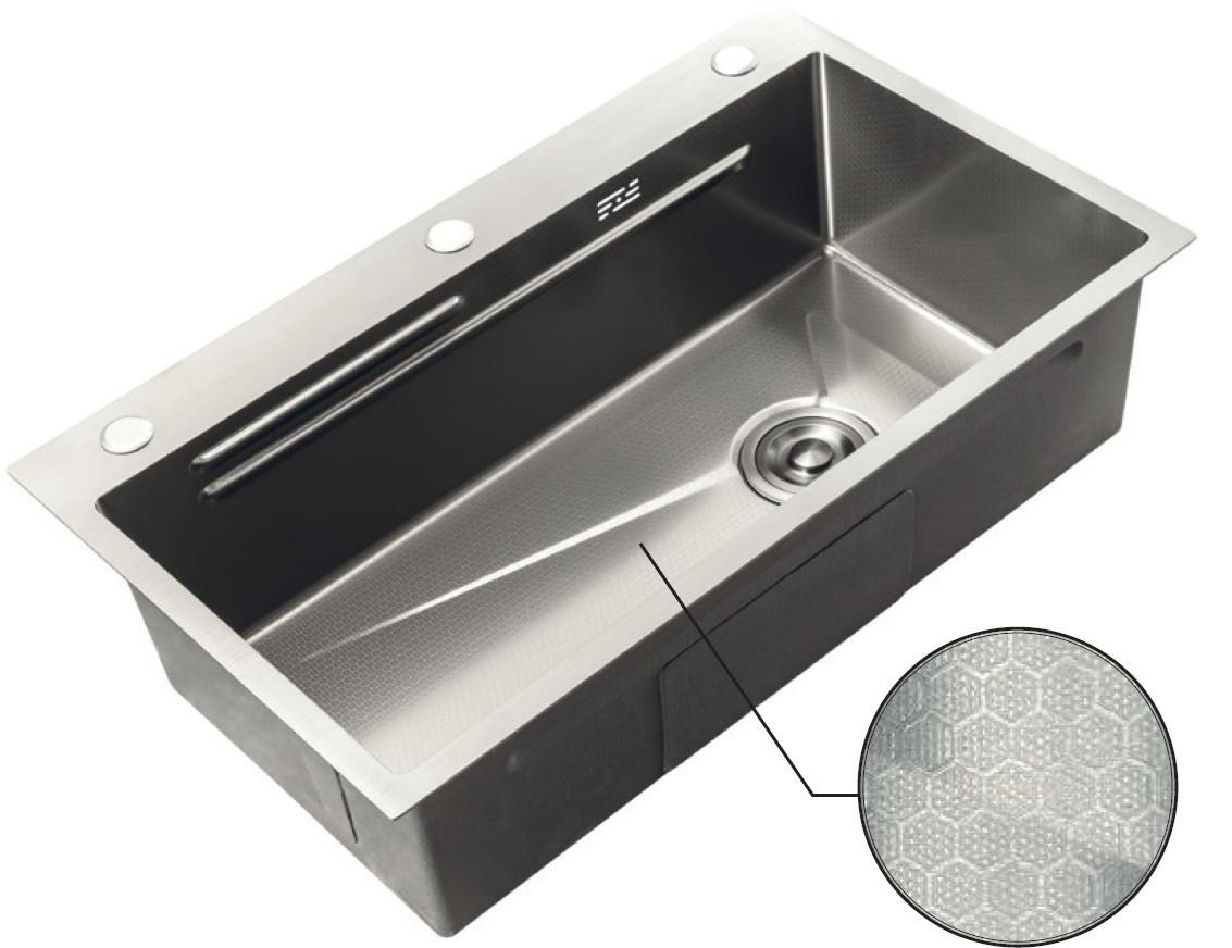 Mr ！！ ᐉ Мойка Zerix ZH7545-SET-05 DECOR комплект Нержавеющая сталь
