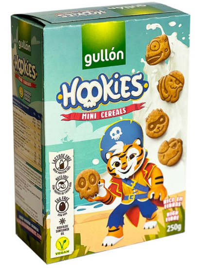 Печенье без лактозы детское Gullon Hookies Mini Cereales 250 г (8410376039207)