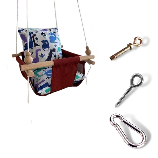 Детская качеля Infancy Дино Синий/Бордовый (10058569)