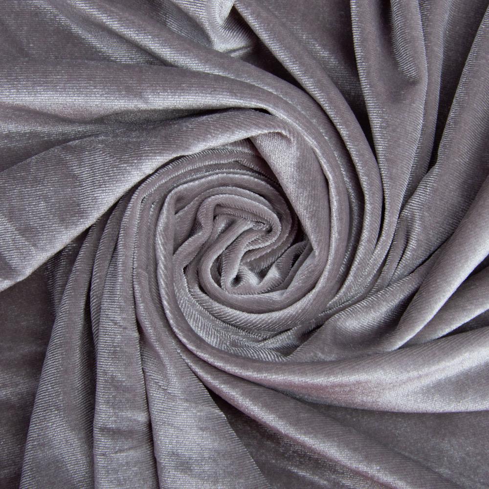 Ткань велюр V-6 284 гр/м2 140 см Светло-серый (25899) - фото 1