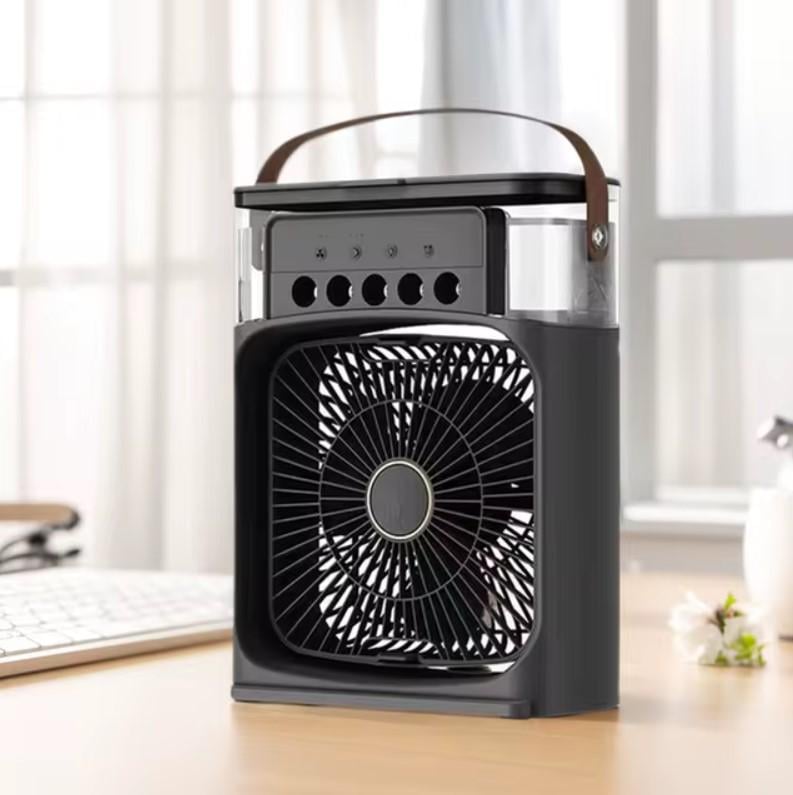 Вентилятор-зволожувач настільний RGB/USB/LED підсвітка Чорний (MX-00009128Black) - фото 3