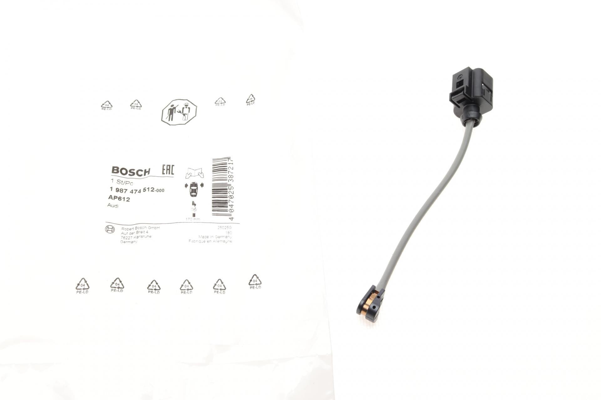 Датчик износа тормозных колодок передних VW Passat 14-/ Audi A3 13- L 170 мм (1 987 474 512)