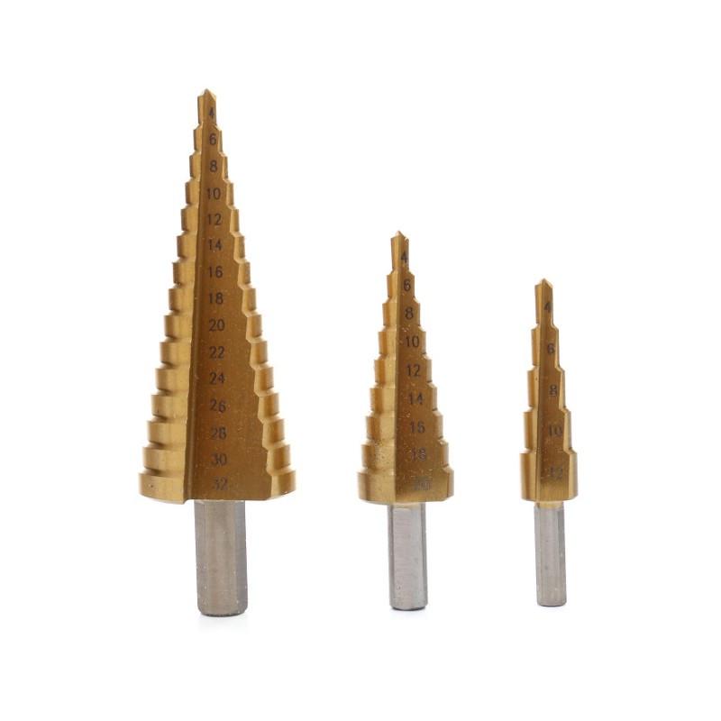 Свердла ступінчасті Kraft & Dele KD10244 3 шт. 4-32 мм/2 мм - фото 4 Свердла ступінчасті Kraft & Dele KD10244 3 шт. 4-32 мм/2 мм - фото 4