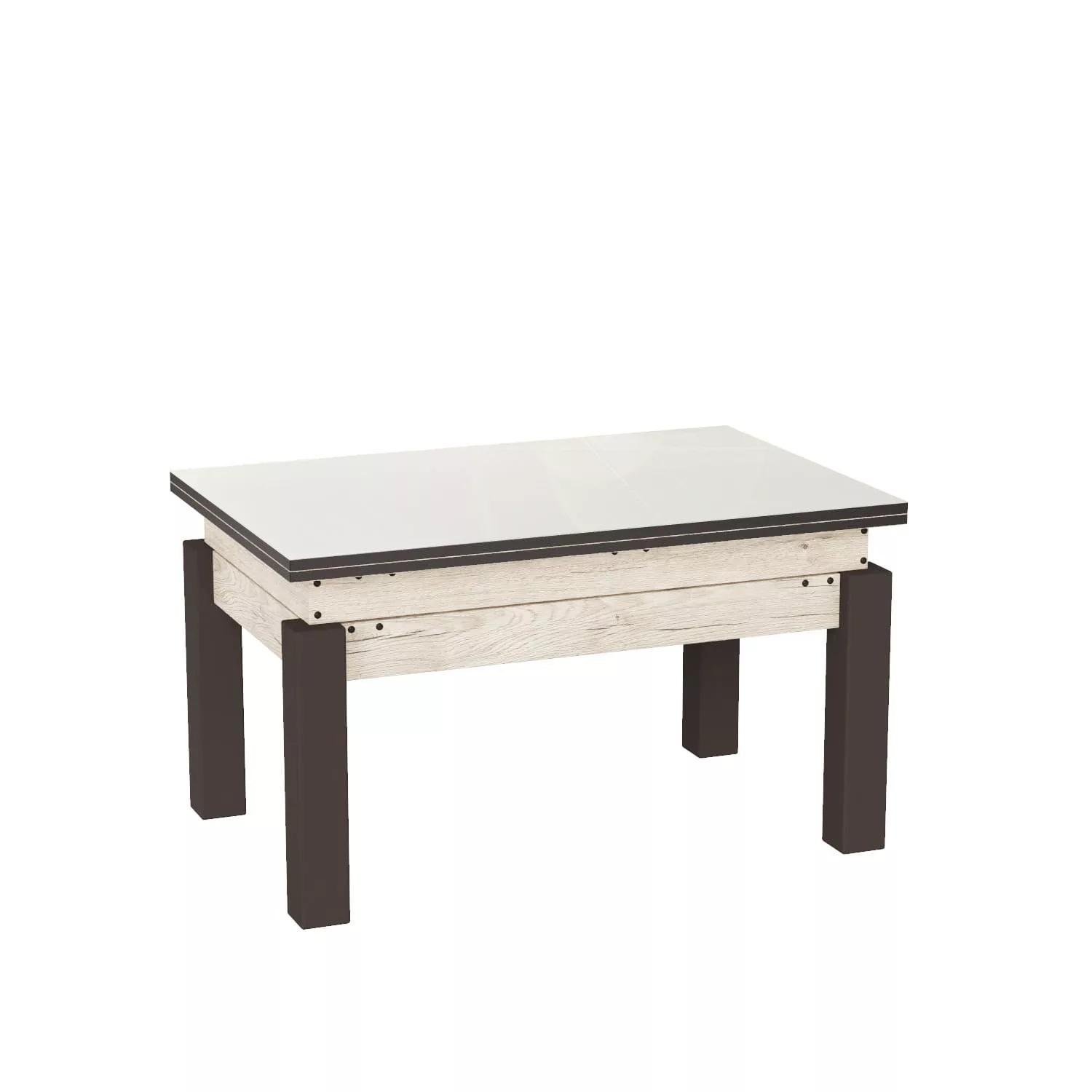 Журнальний стіл-трансформер Art in Нead B-Fly Glass ламіноване ДСП/дерево/скло Дуб експресів пісочний/Білий діамант (TB10111100231)