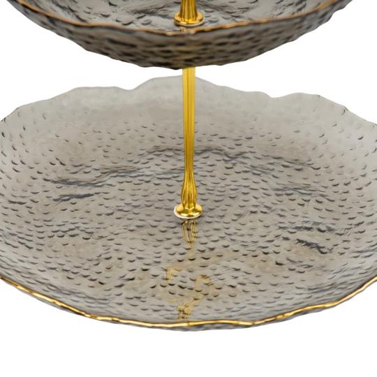 Блюдо 2-х ярусное Elisey Черный турмалин стеклянное 24 см Черный (135-81-9219-031) - фото 4 Блюдо 2-х ярусное Elisey Черный турмалин стеклянное 24 см Черный (135-81-9219-031) - фото 4