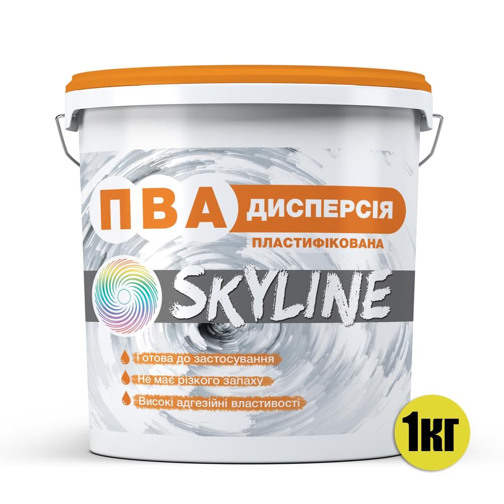 Дисперсия ПВА SkyLine пластифицированная готовая к применению 1 кг - фото 2