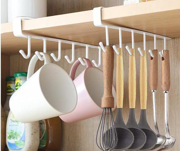 Вешалка для полки TreckTryd на 6 крючков Белый (30365146) - фото 4