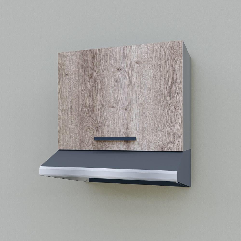 Шкаф навесной Opendoors МП9 для кухни под вытяжку 500 мм Аликанте/Антрацитовый (МП9/2) - фото 2 Шкаф навесной Opendoors МП9 для кухни под вытяжку 500 мм Аликанте/Антрацитовый (МП9/2) - фото 2