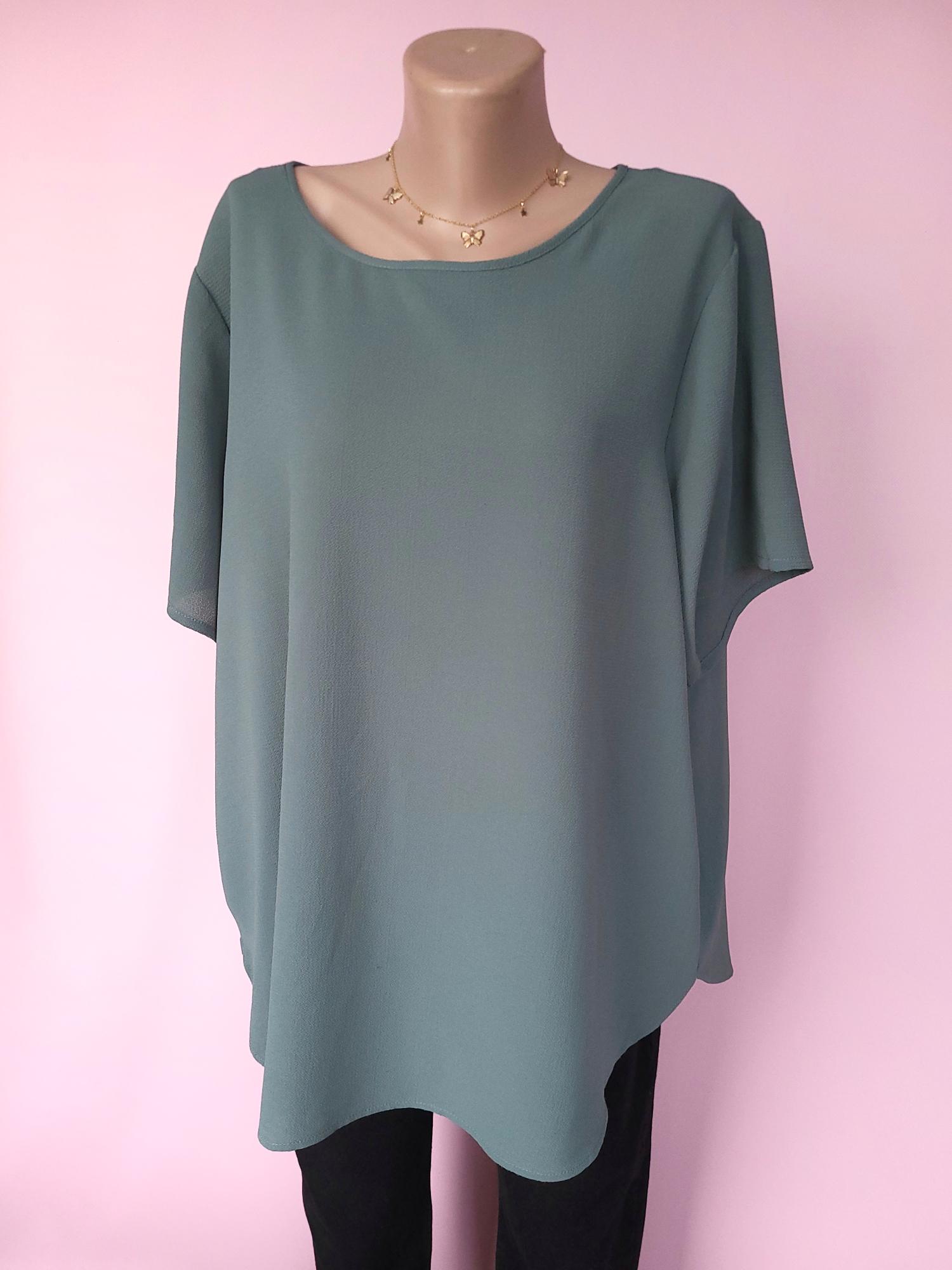 Блузка женская Only Oversize 12872 3XL Серый/Зеленый (52) - фото 3