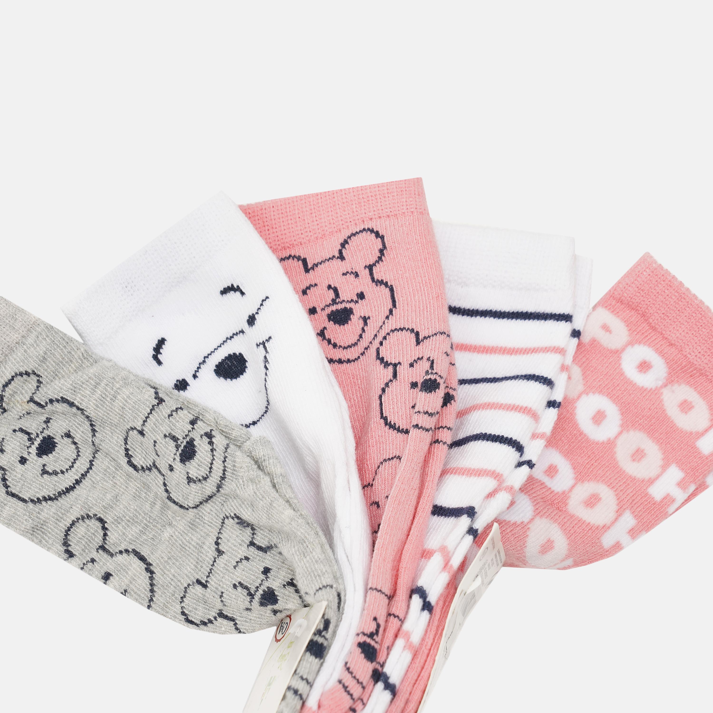 Носки C&A р. 18-20 5 пар Серый/Белый/Розовый (3180479892650)