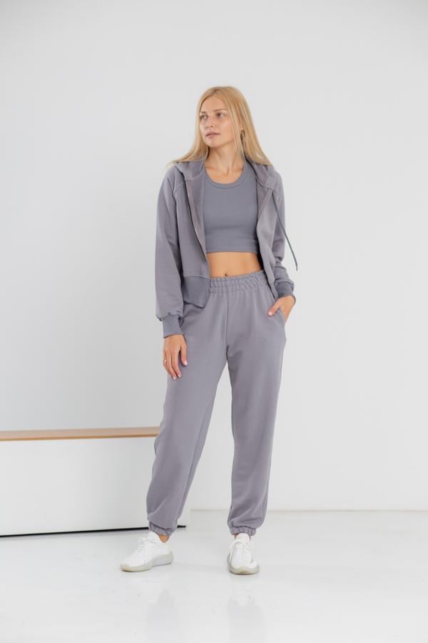 Спортивный костюм женский AKSAN тройка S Серый (23.2051_gray_42(S)) - фото 2 Спортивный костюм женский AKSAN тройка S Серый (23.2051_gray_42(S)) - фото 2