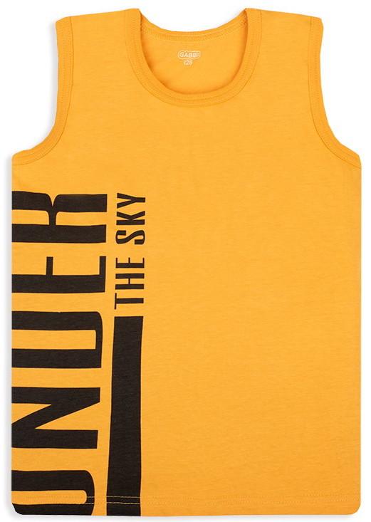 Майка детская хлопковая для мальчика Gabbi Юниор 122 см Оранжевый (12201)