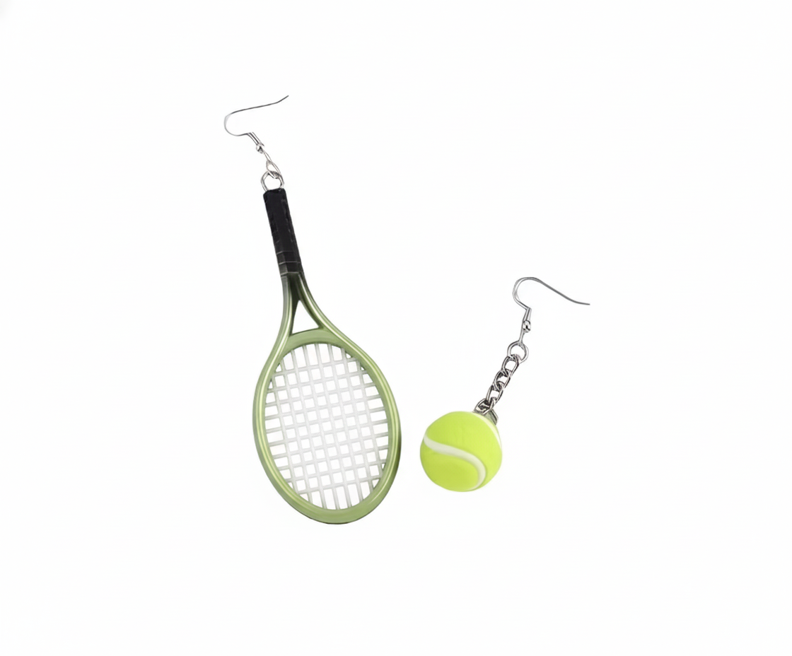 Серьги подвески Ракетка и мяч (2566685639)