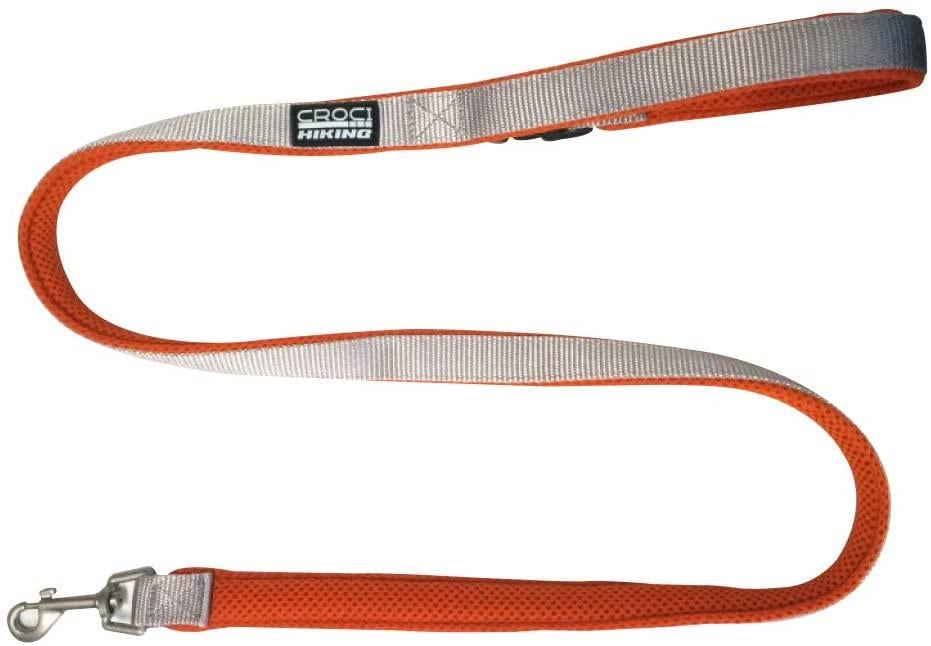 Поводок для собак Croci Hiking Reflective нейлоновый 2x120 см Оранжевый (1254840874)
