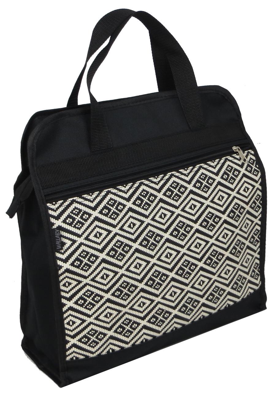 Сумка хозяйственная для покупок Wallaby Черный с белым (2701.438)