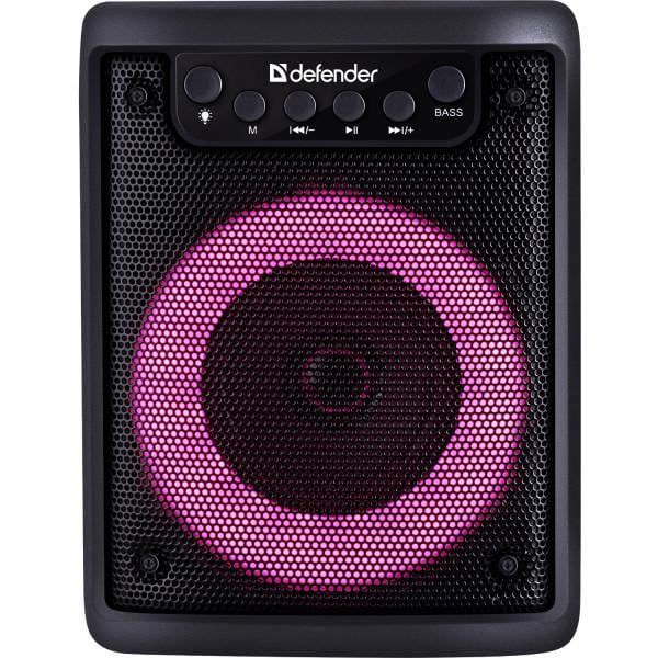 Портативная Bluetooth-колонка Defender Funky 10 Вт Light с FM-радио USB MIC и AUX Черный (65053)