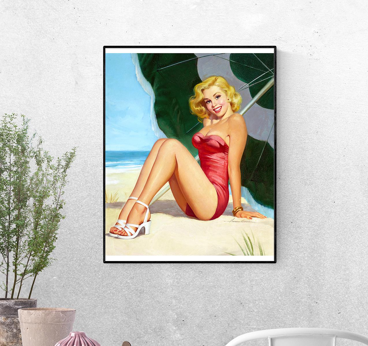 Постер Девушка в купальнике. Говард Коннолли формат А-2 (pin_up010060_Poster)