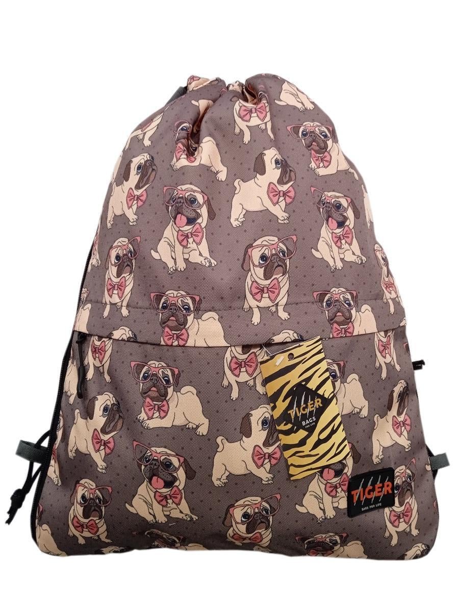 Рюкзак-мешок для обуви Tiger Print Пес джентльмен с расширителем и карманом (R651201)