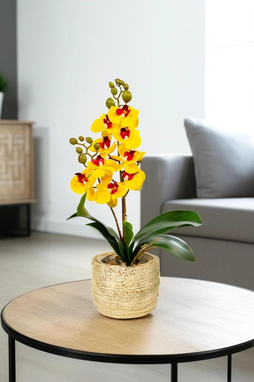 Искусственное растение орхидея Fuller Sunset Greenflowers 211825 10х40 см