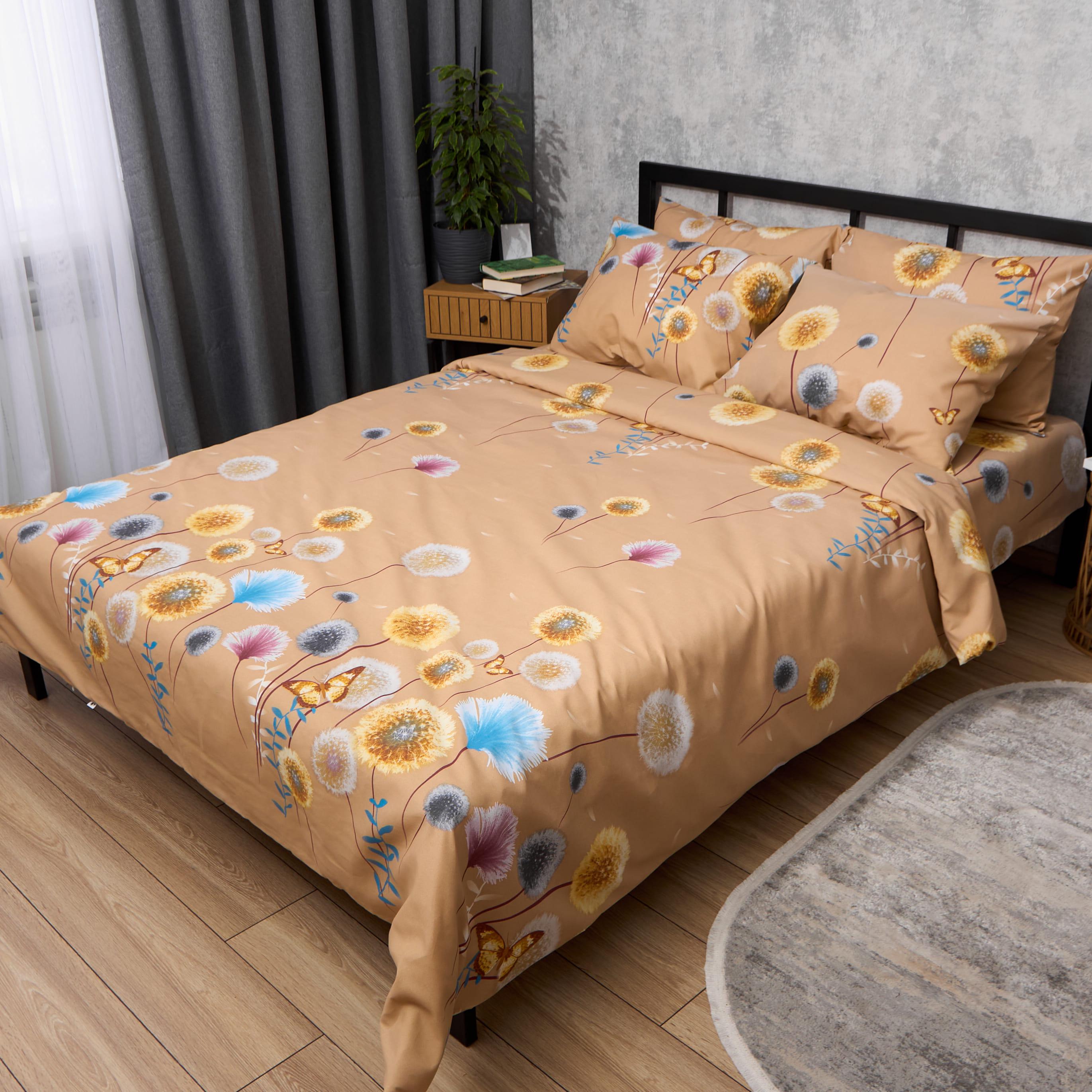 Комплект постельного белья Moon&Star Микросатин Premium Caramel Meadow семейный 160х220х2 см наволочки 2 шт. 70х70 см (MS-820015922)