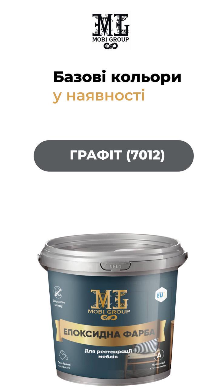 Фарба епоксидна для меблів MOBI GROUP 4,5 кг Графіт RAL 7012 (2479165929) - фото 2