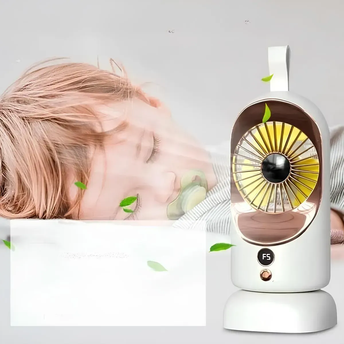 Вентилятор мини портативный USB F-5 настольный для дома/офиса/путешествий 5 В 29×11×11 см (6-18-Jam6792) - фото 4