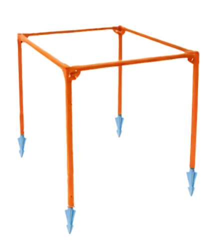 Опора для рослин SIMBUD металевий 60 см RAL8004 (35668994) - фото 1