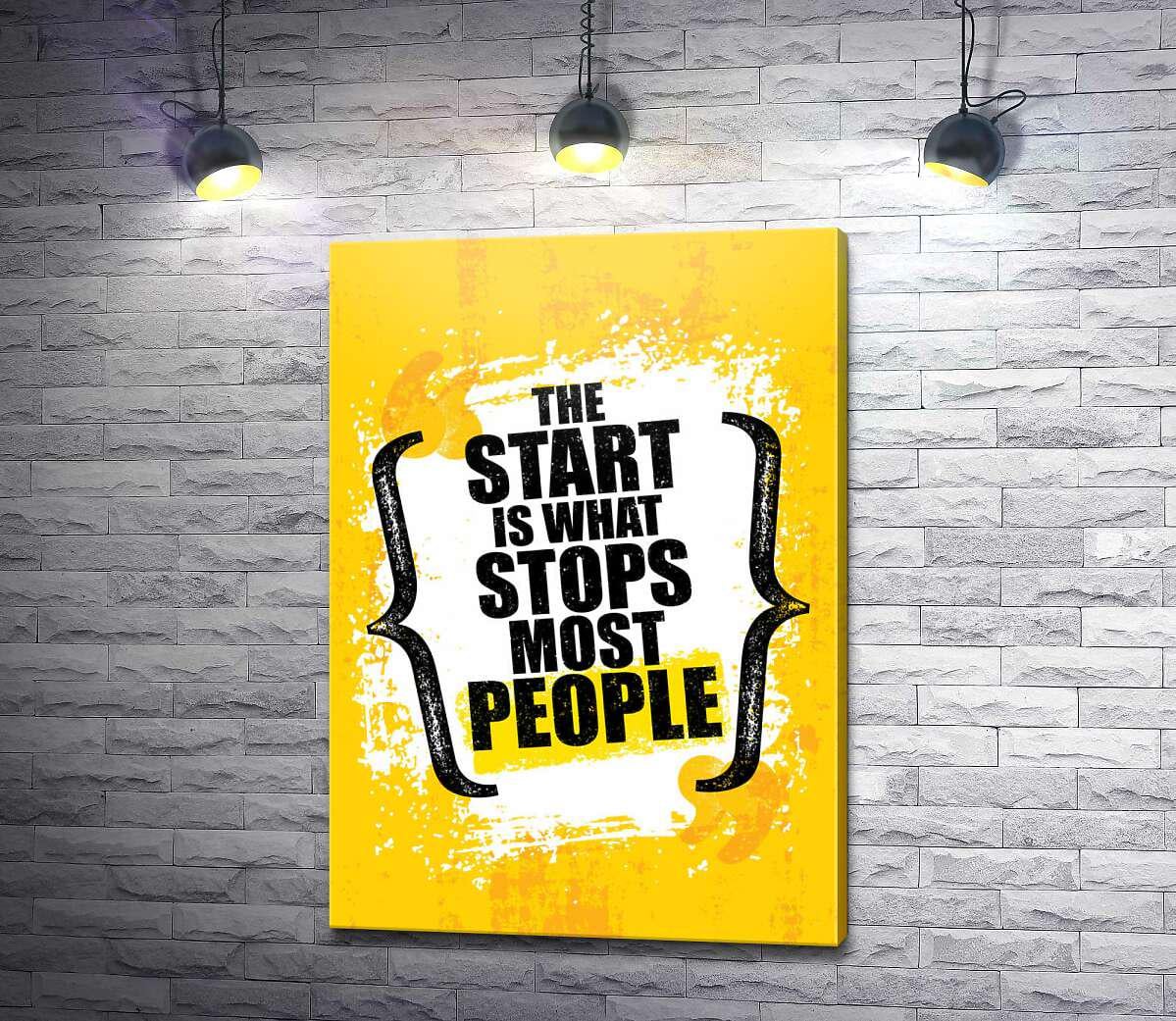Картина ArtPoster Мотиваційна фраза "the Start is What Stops Most People" 70x100 см Модуль №1 (004336)