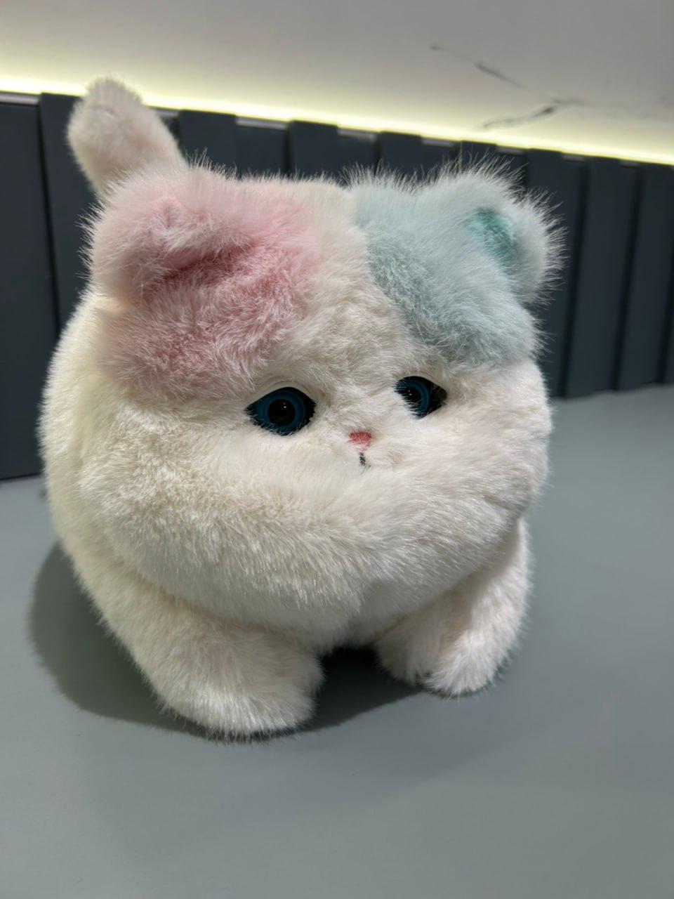 Интерактивный котенок Cute Cat сенсорный машет хвостиком/выдает звуковые эффекты Белый с розовым (M 6241 I UA)